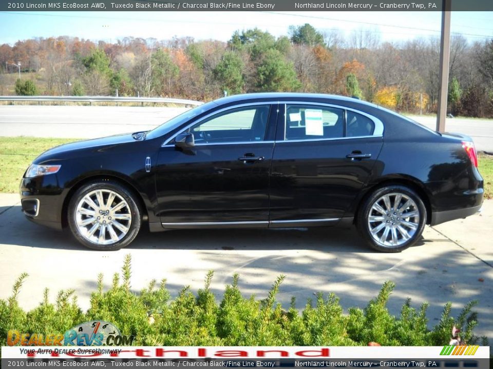 2010 Lincoln MKS EcoBoost AWD Tuxedo Black Metallic / Charcoal Black/Fine Line Ebony Photo #5