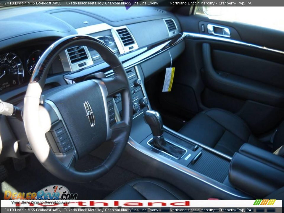 2010 Lincoln MKS EcoBoost AWD Tuxedo Black Metallic / Charcoal Black/Fine Line Ebony Photo #7