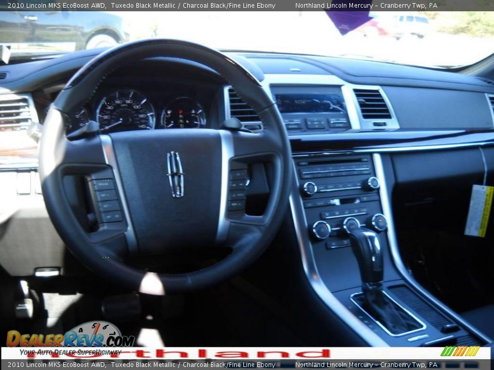 2010 Lincoln MKS EcoBoost AWD Tuxedo Black Metallic / Charcoal Black/Fine Line Ebony Photo #11