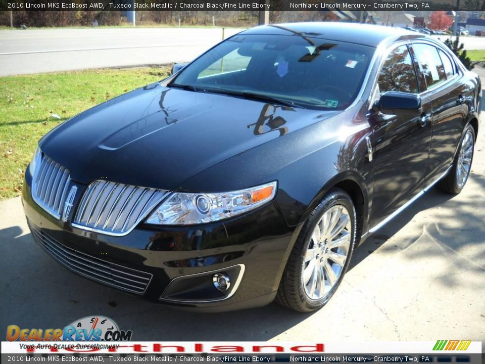 2010 Lincoln MKS EcoBoost AWD Tuxedo Black Metallic / Charcoal Black/Fine Line Ebony Photo #14