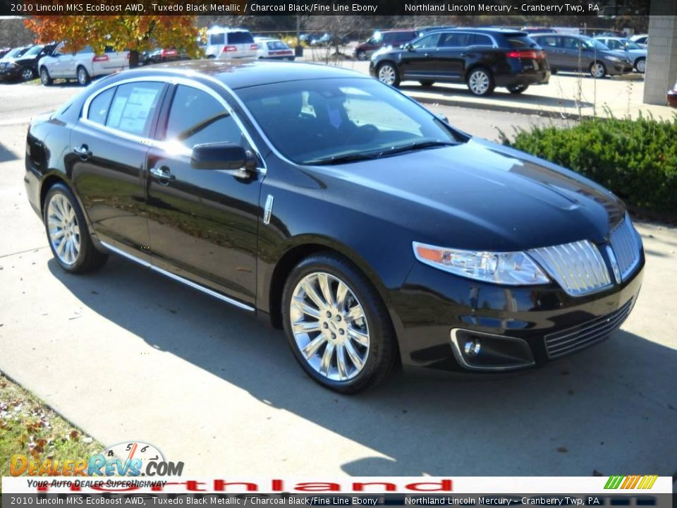 2010 Lincoln MKS EcoBoost AWD Tuxedo Black Metallic / Charcoal Black/Fine Line Ebony Photo #16