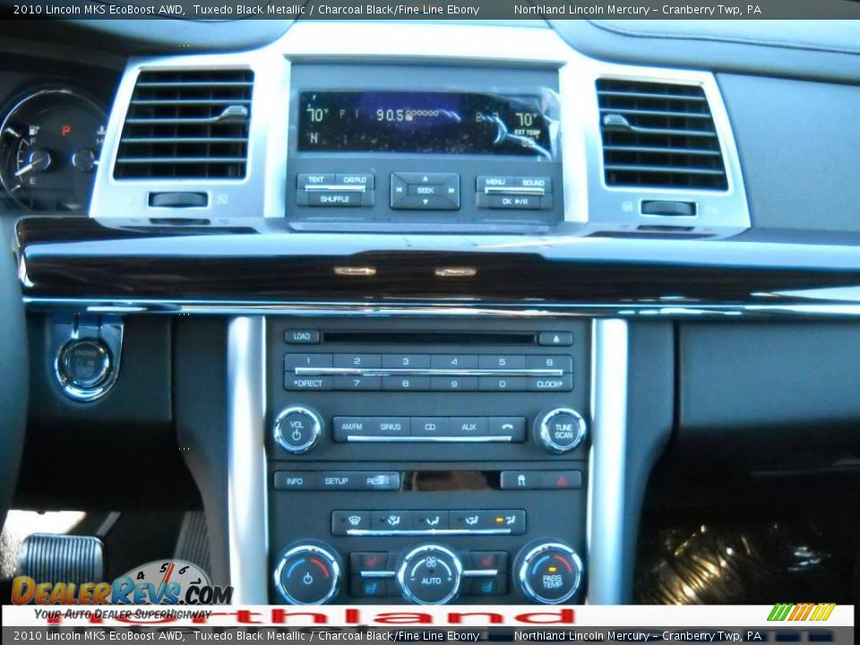 2010 Lincoln MKS EcoBoost AWD Tuxedo Black Metallic / Charcoal Black/Fine Line Ebony Photo #17