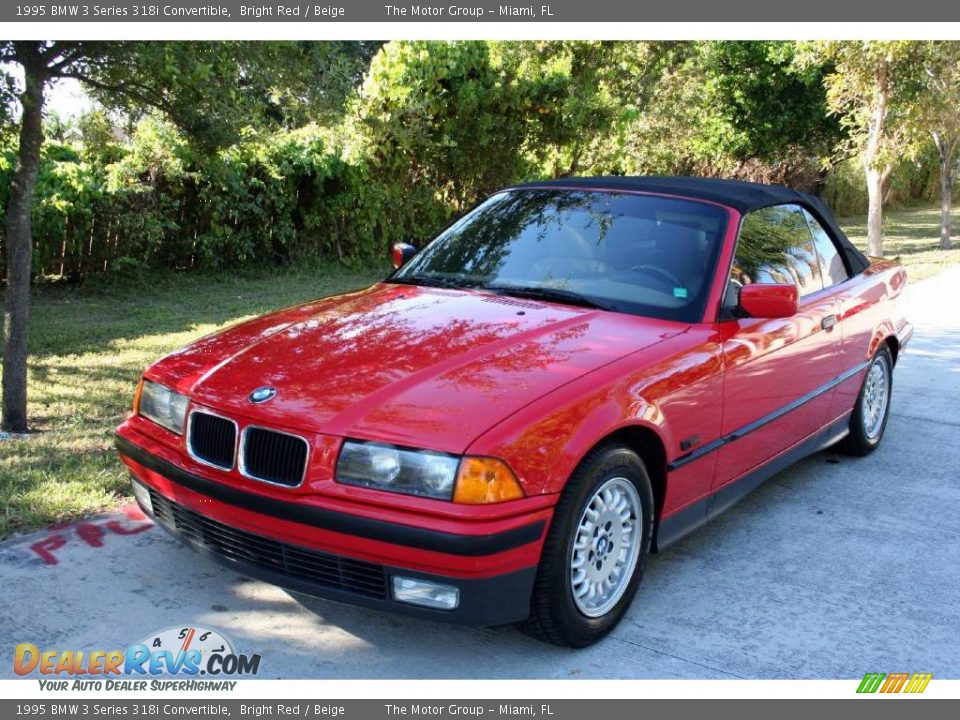 1995 BMW 3 Series 318i Convertible Bright Red / Beige Photo #1