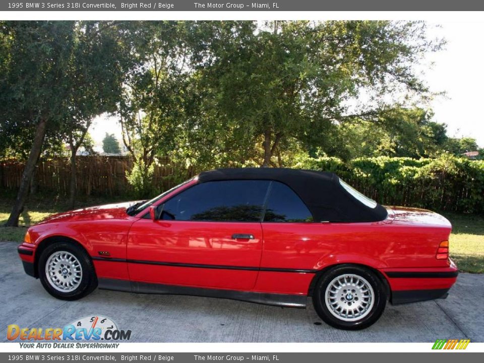 1995 BMW 3 Series 318i Convertible Bright Red / Beige Photo #5