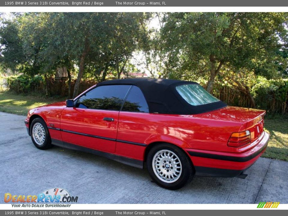 1995 BMW 3 Series 318i Convertible Bright Red / Beige Photo #6
