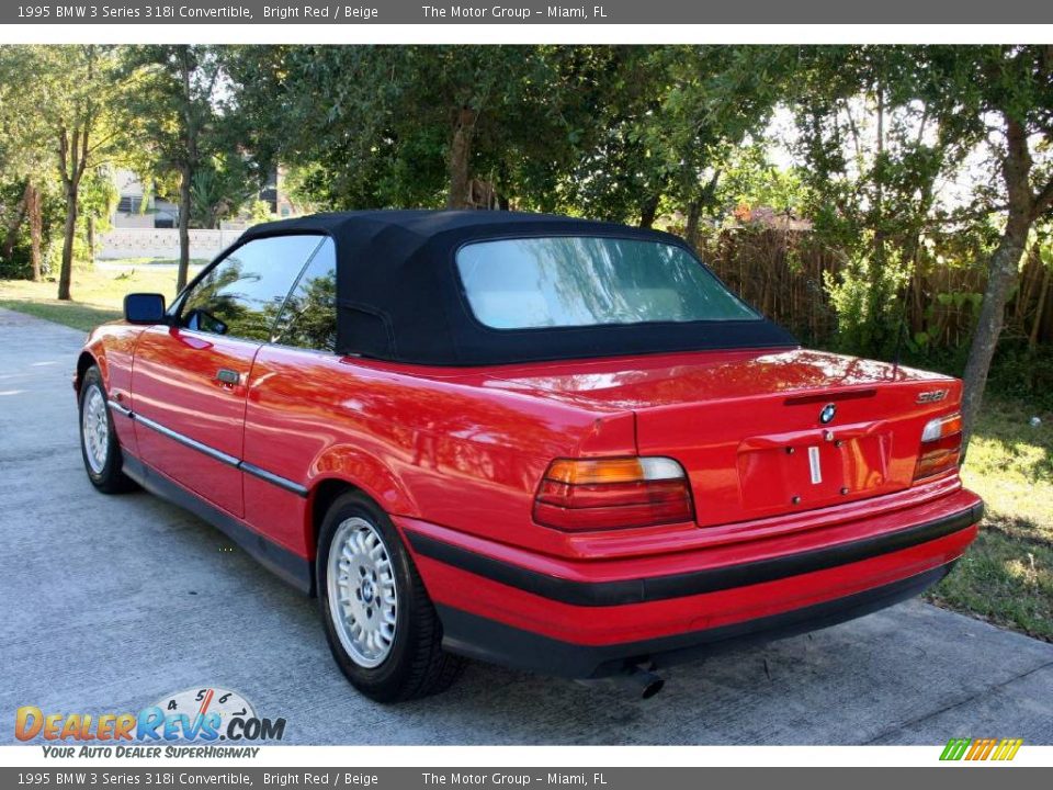1995 BMW 3 Series 318i Convertible Bright Red / Beige Photo #7