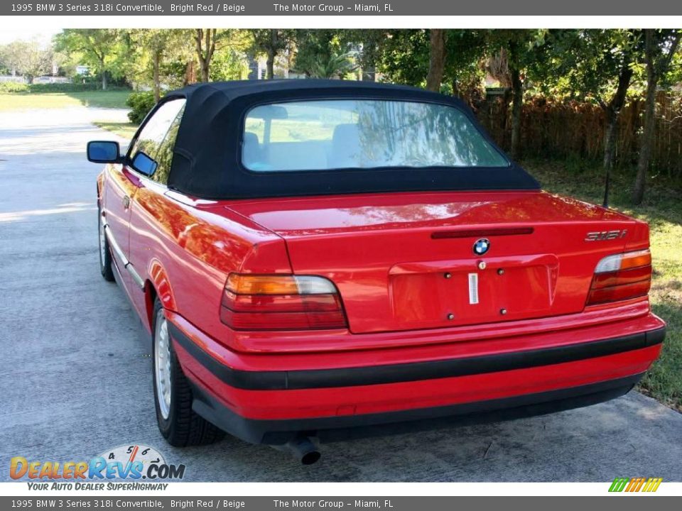 1995 BMW 3 Series 318i Convertible Bright Red / Beige Photo #8