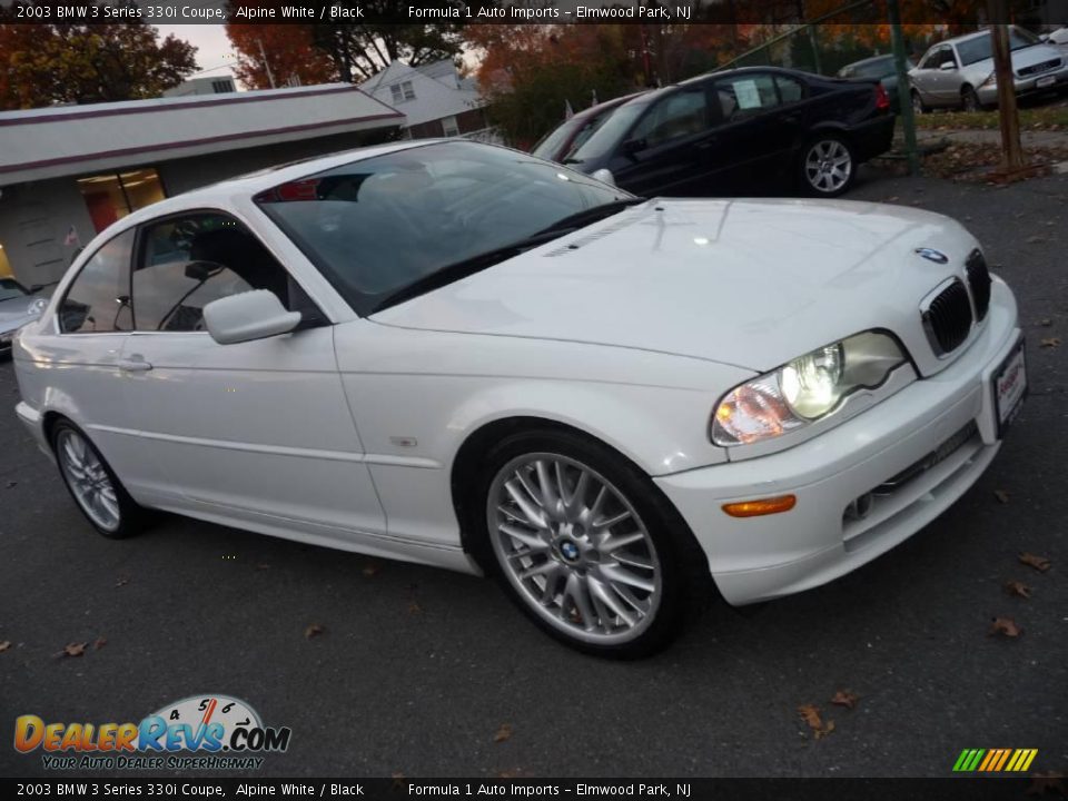 2003 BMW 3 Series 330i Coupe Alpine White / Black Photo #2