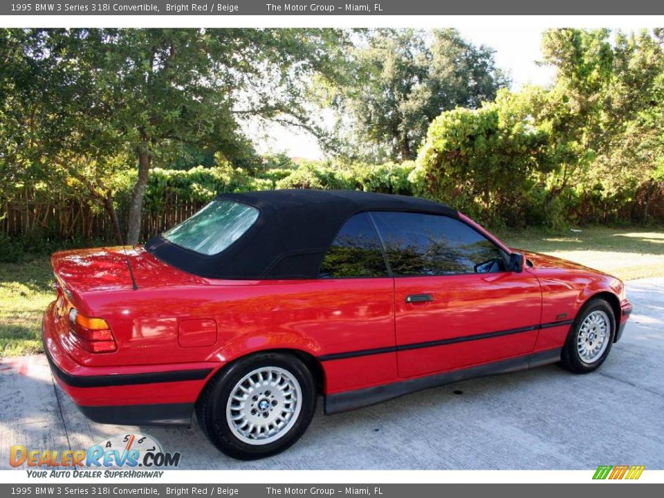 1995 BMW 3 Series 318i Convertible Bright Red / Beige Photo #12