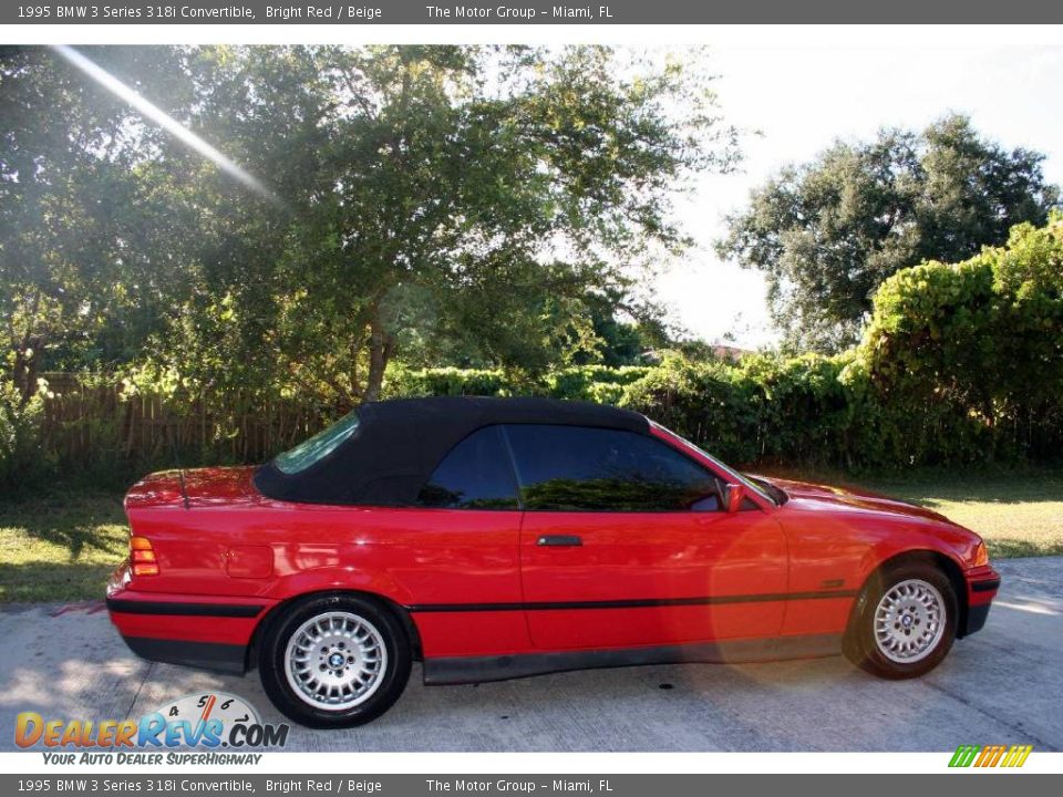 1995 BMW 3 Series 318i Convertible Bright Red / Beige Photo #13