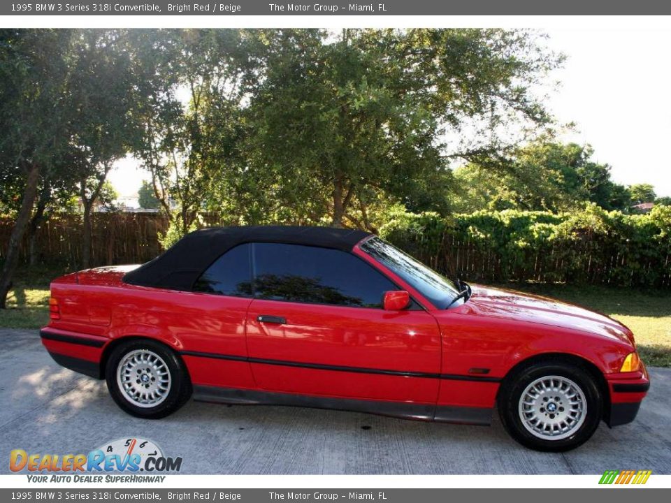 1995 BMW 3 Series 318i Convertible Bright Red / Beige Photo #14
