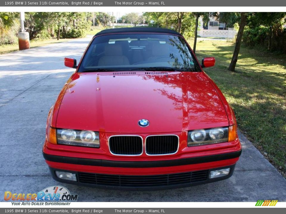 1995 BMW 3 Series 318i Convertible Bright Red / Beige Photo #18