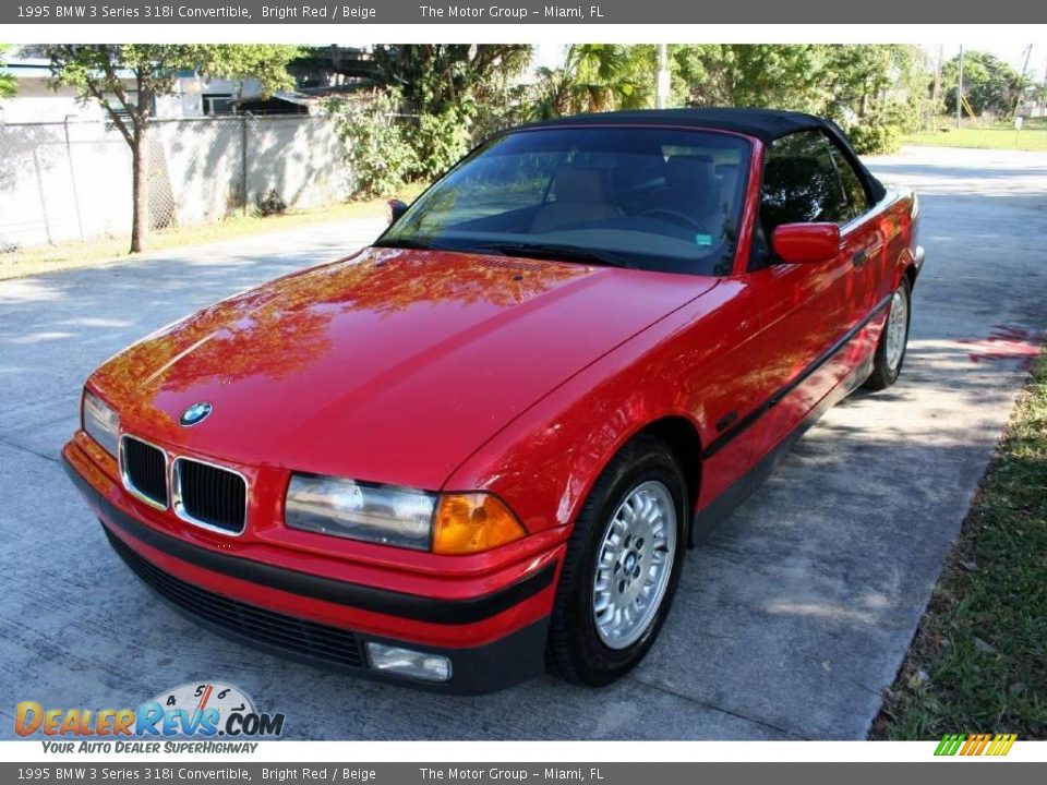1995 BMW 3 Series 318i Convertible Bright Red / Beige Photo #20