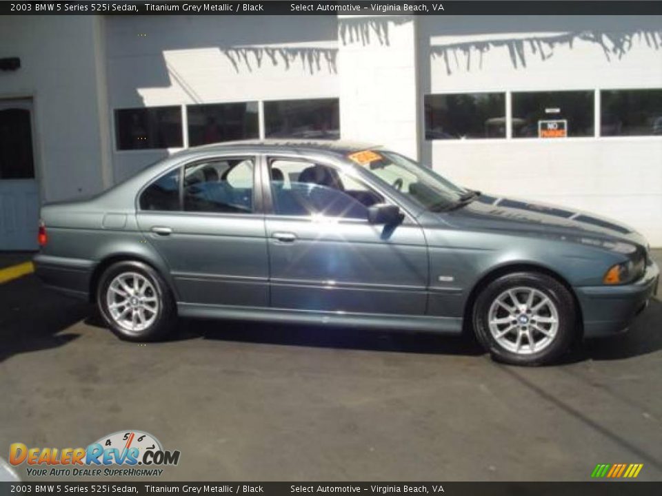2003 BMW 5 Series 525i Sedan Titanium Grey Metallic / Black Photo #4