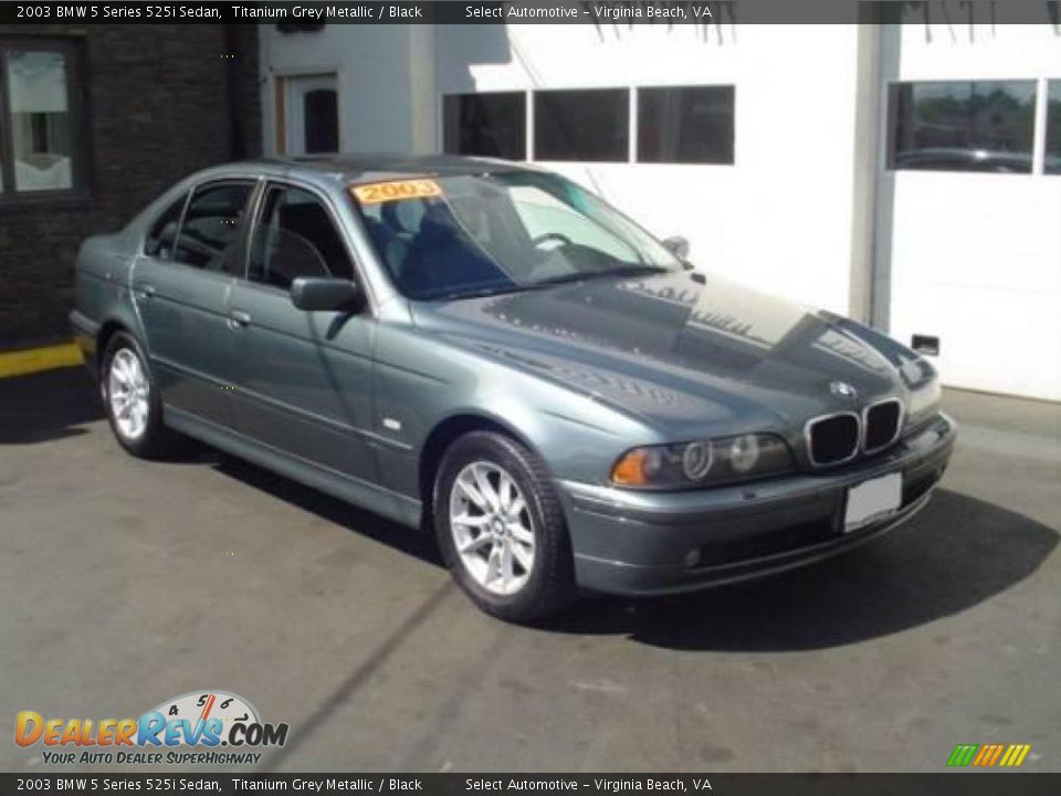 2003 BMW 5 Series 525i Sedan Titanium Grey Metallic / Black Photo #5