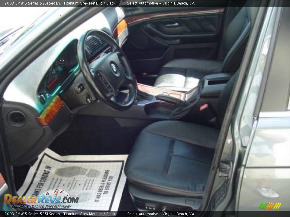 2003 BMW 5 Series 525i Sedan Titanium Grey Metallic / Black Photo #6