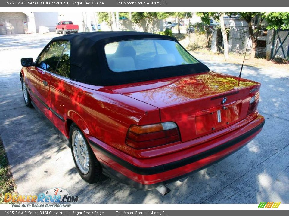1995 BMW 3 Series 318i Convertible Bright Red / Beige Photo #21