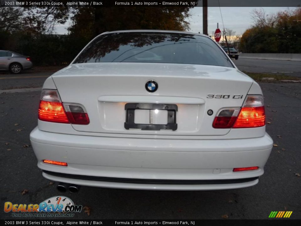 2003 BMW 3 Series 330i Coupe Alpine White / Black Photo #12