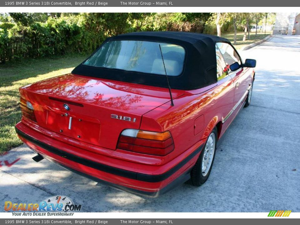 1995 BMW 3 Series 318i Convertible Bright Red / Beige Photo #22