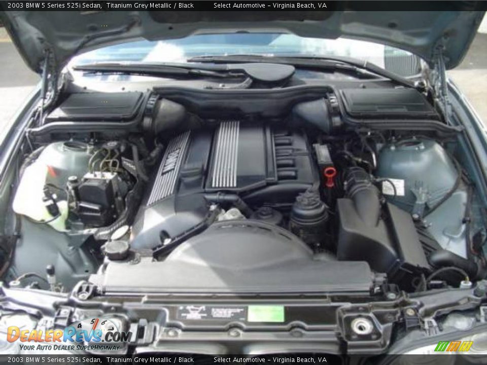 2003 BMW 5 Series 525i Sedan Titanium Grey Metallic / Black Photo #10