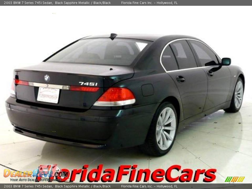 2003 BMW 7 Series 745i Sedan Black Sapphire Metallic / Black/Black Photo #2