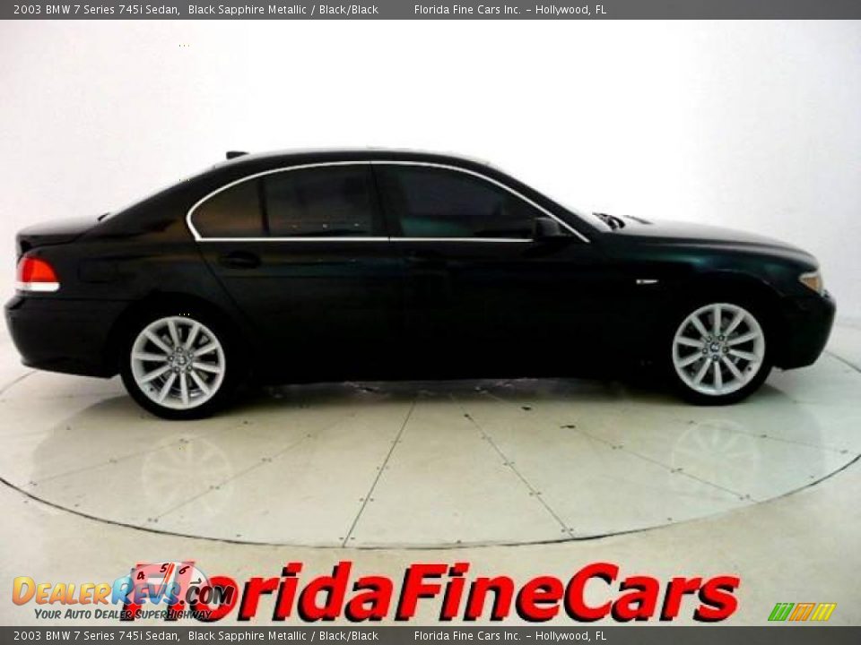 2003 BMW 7 Series 745i Sedan Black Sapphire Metallic / Black/Black Photo #4
