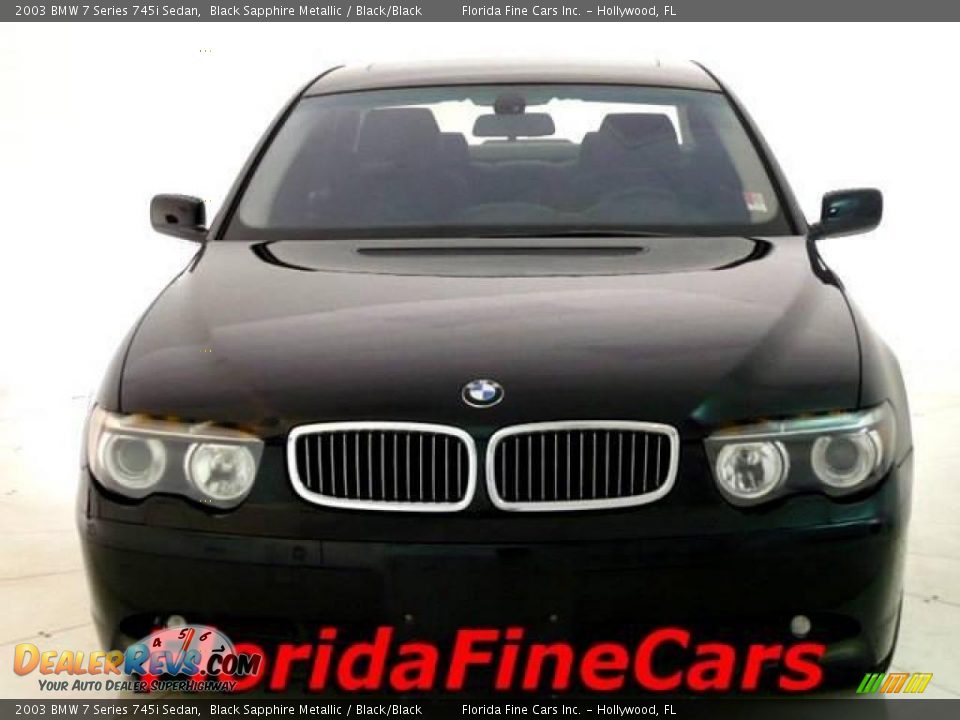 2003 BMW 7 Series 745i Sedan Black Sapphire Metallic / Black/Black Photo #5
