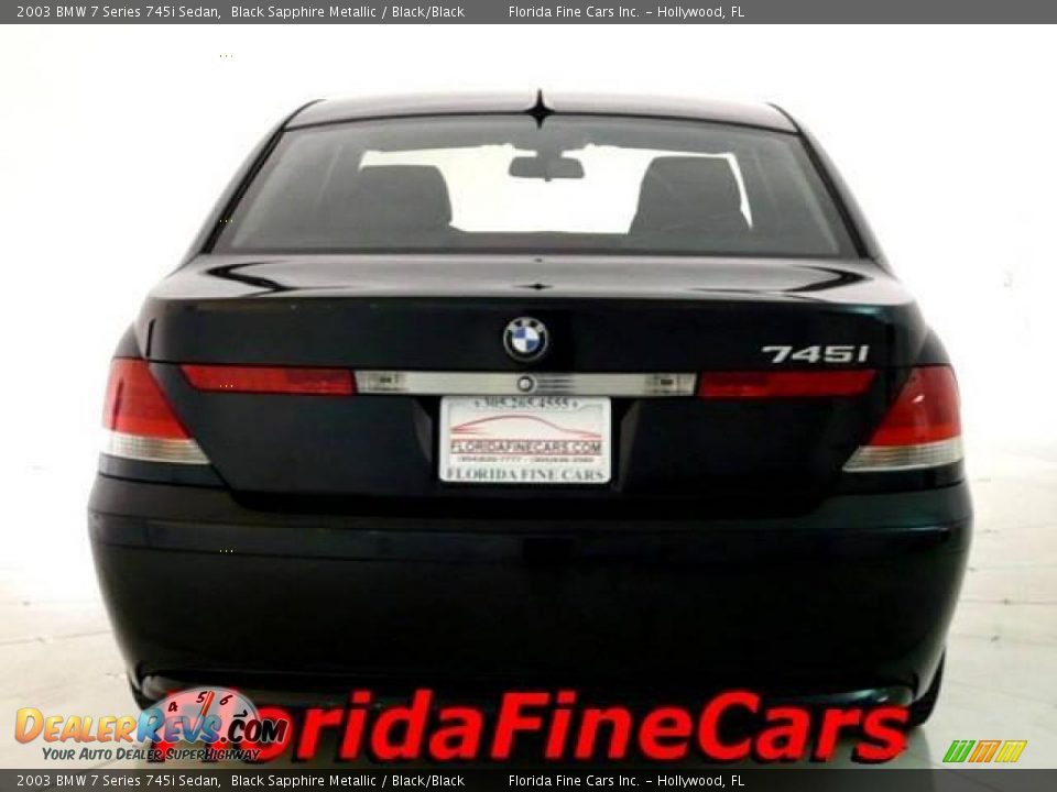 2003 BMW 7 Series 745i Sedan Black Sapphire Metallic / Black/Black Photo #6