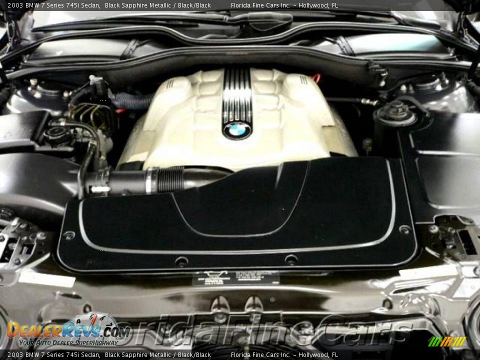 2003 BMW 7 Series 745i Sedan Black Sapphire Metallic / Black/Black Photo #9