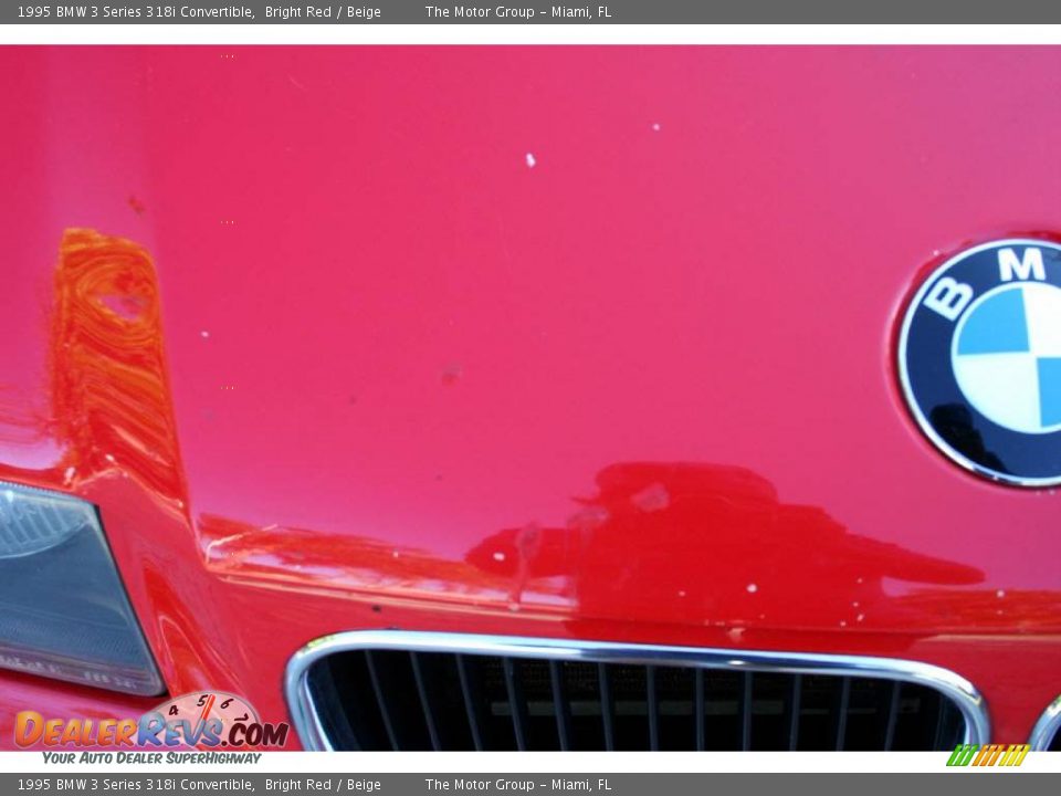 1995 BMW 3 Series 318i Convertible Bright Red / Beige Photo #26