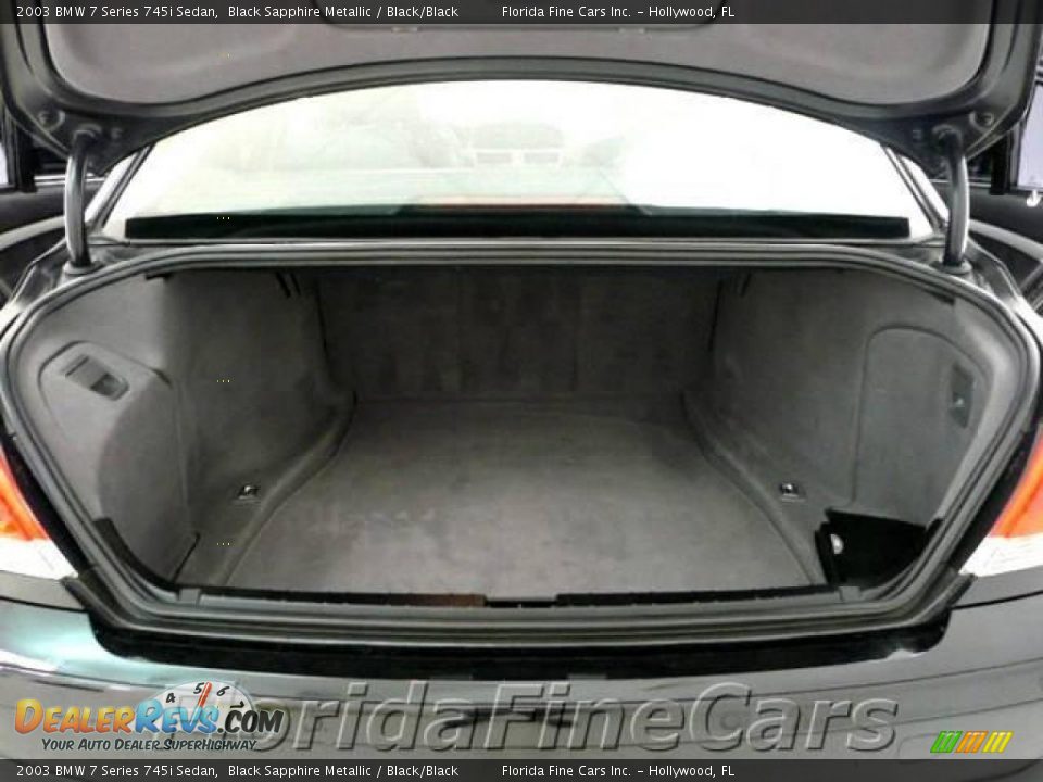 2003 BMW 7 Series 745i Sedan Black Sapphire Metallic / Black/Black Photo #10