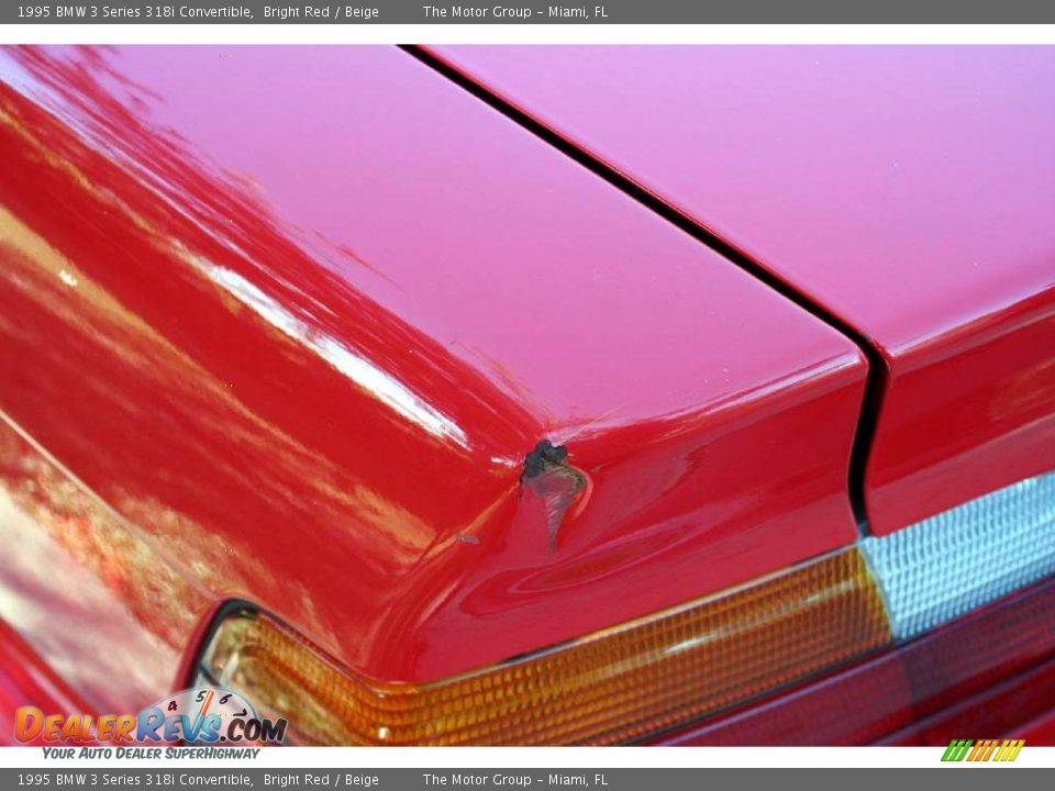 1995 BMW 3 Series 318i Convertible Bright Red / Beige Photo #27