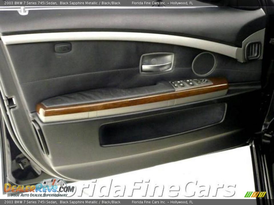 2003 BMW 7 Series 745i Sedan Black Sapphire Metallic / Black/Black Photo #11