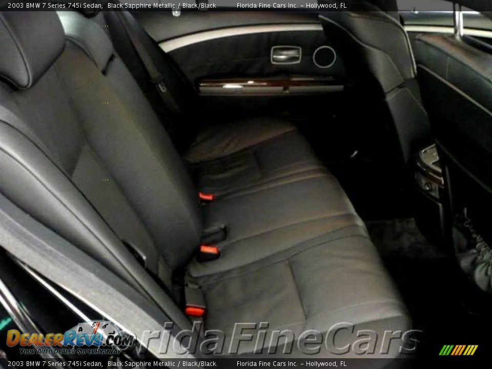 2003 BMW 7 Series 745i Sedan Black Sapphire Metallic / Black/Black Photo #14