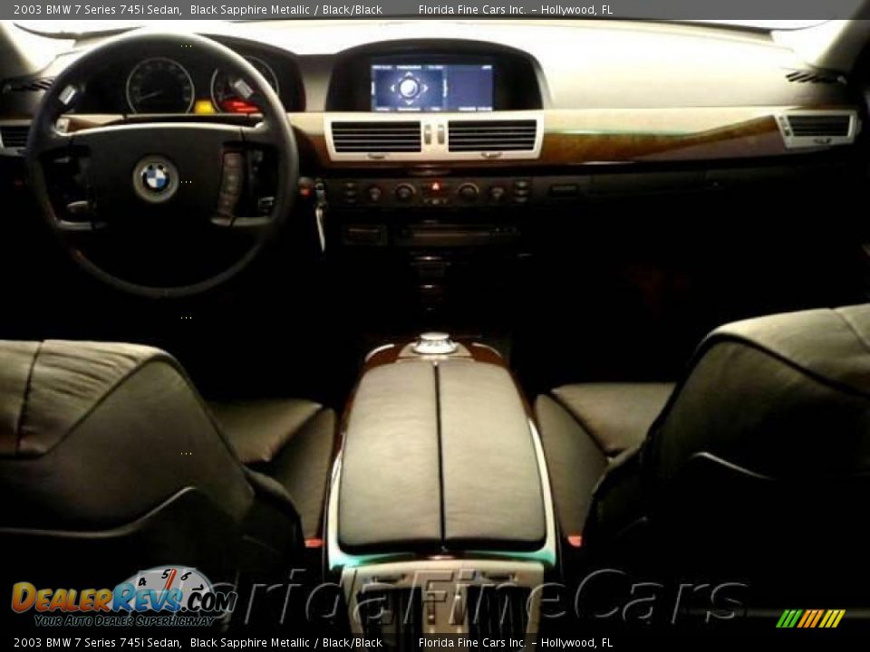 2003 BMW 7 Series 745i Sedan Black Sapphire Metallic / Black/Black Photo #15
