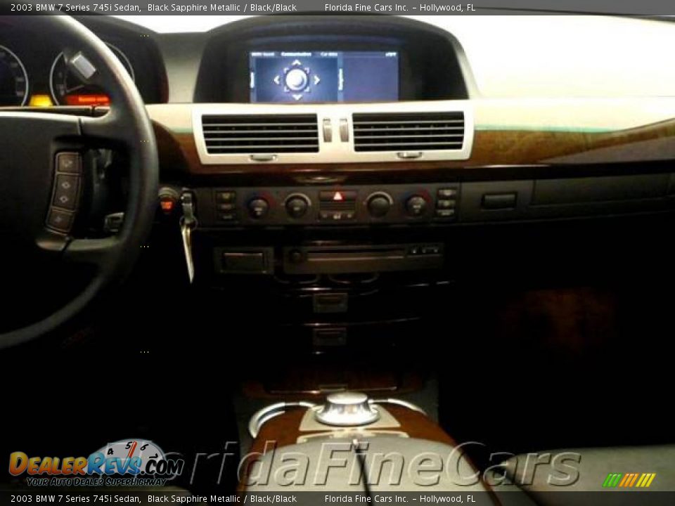 2003 BMW 7 Series 745i Sedan Black Sapphire Metallic / Black/Black Photo #16
