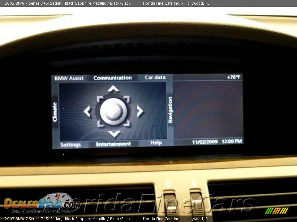2003 BMW 7 Series 745i Sedan Black Sapphire Metallic / Black/Black Photo #17