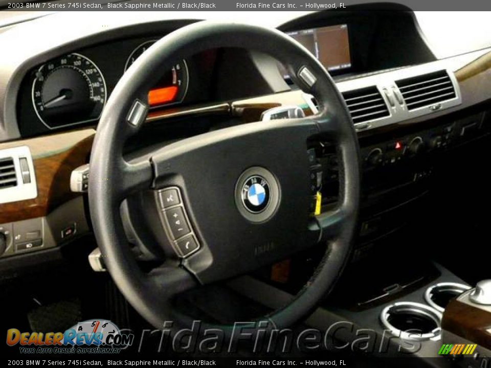 2003 BMW 7 Series 745i Sedan Black Sapphire Metallic / Black/Black Photo #18