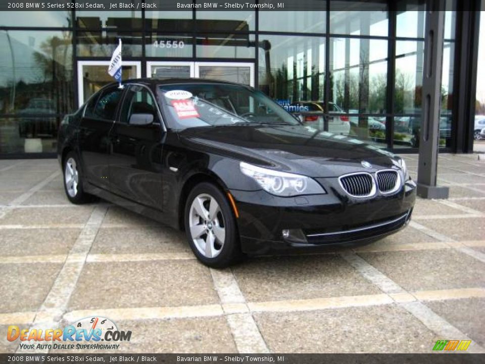 2008 BMW 5 Series 528xi Sedan Jet Black / Black Photo #1