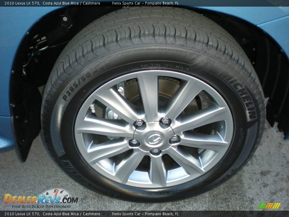 2010 Lexus LX 570 Costa Azul Blue Mica / Cashmere Photo #33