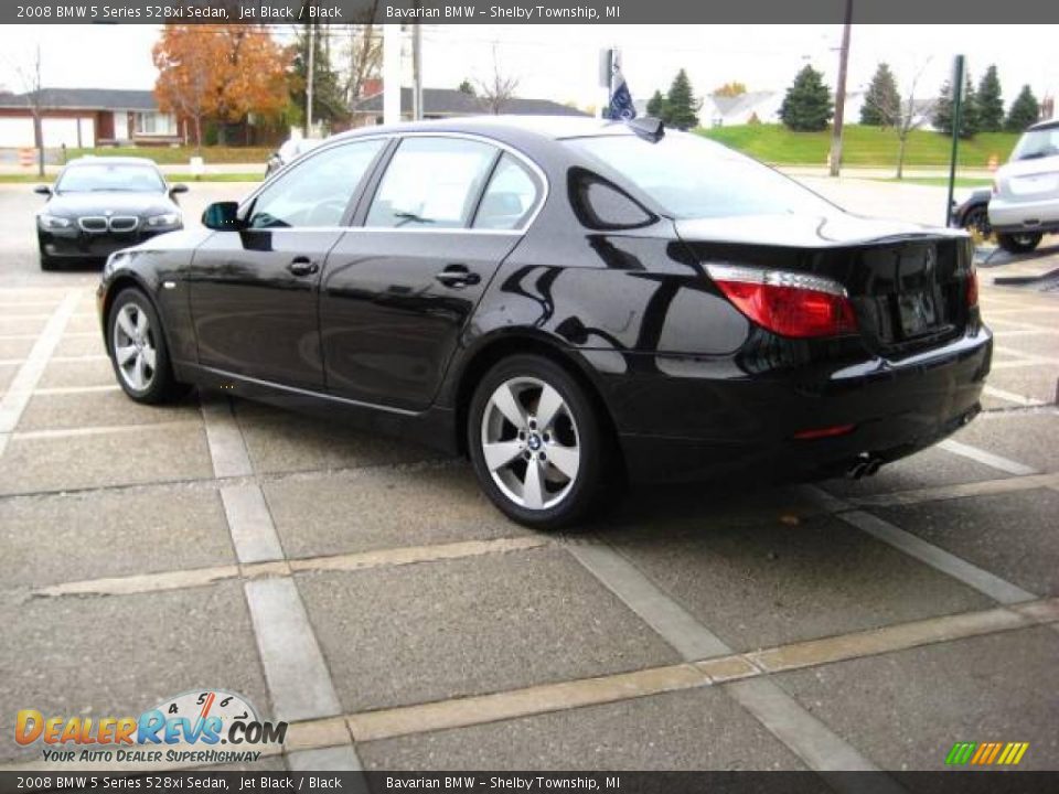 2008 BMW 5 Series 528xi Sedan Jet Black / Black Photo #6