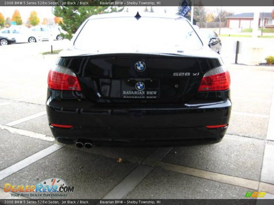 2008 BMW 5 Series 528xi Sedan Jet Black / Black Photo #7