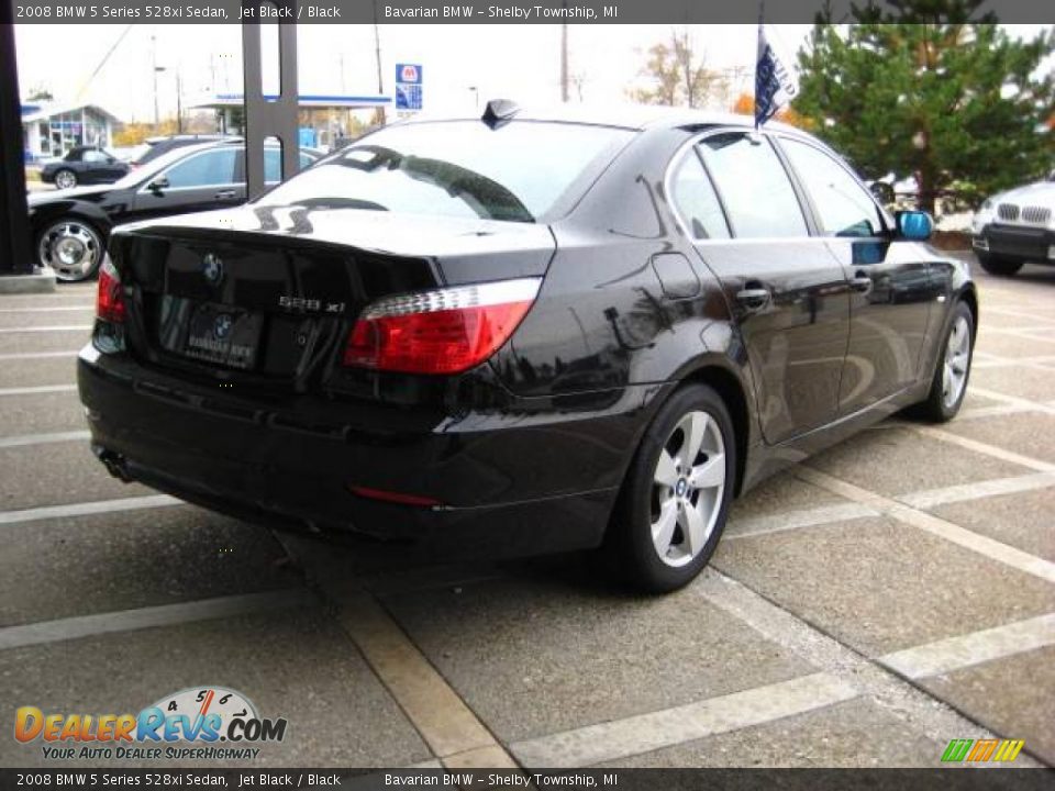 2008 BMW 5 Series 528xi Sedan Jet Black / Black Photo #8
