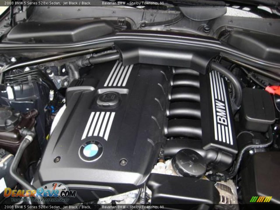 2008 BMW 5 Series 528xi Sedan Jet Black / Black Photo #12