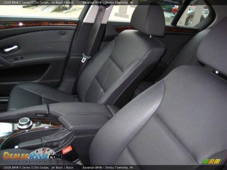 2008 BMW 5 Series 528xi Sedan Jet Black / Black Photo #14