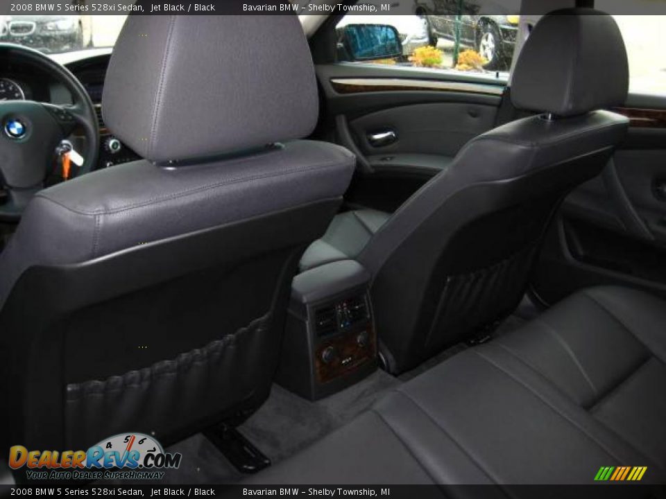 2008 BMW 5 Series 528xi Sedan Jet Black / Black Photo #15