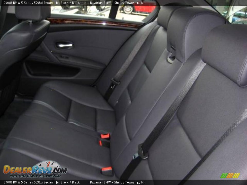 2008 BMW 5 Series 528xi Sedan Jet Black / Black Photo #16