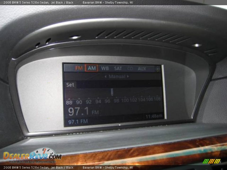 2008 BMW 5 Series 528xi Sedan Jet Black / Black Photo #21
