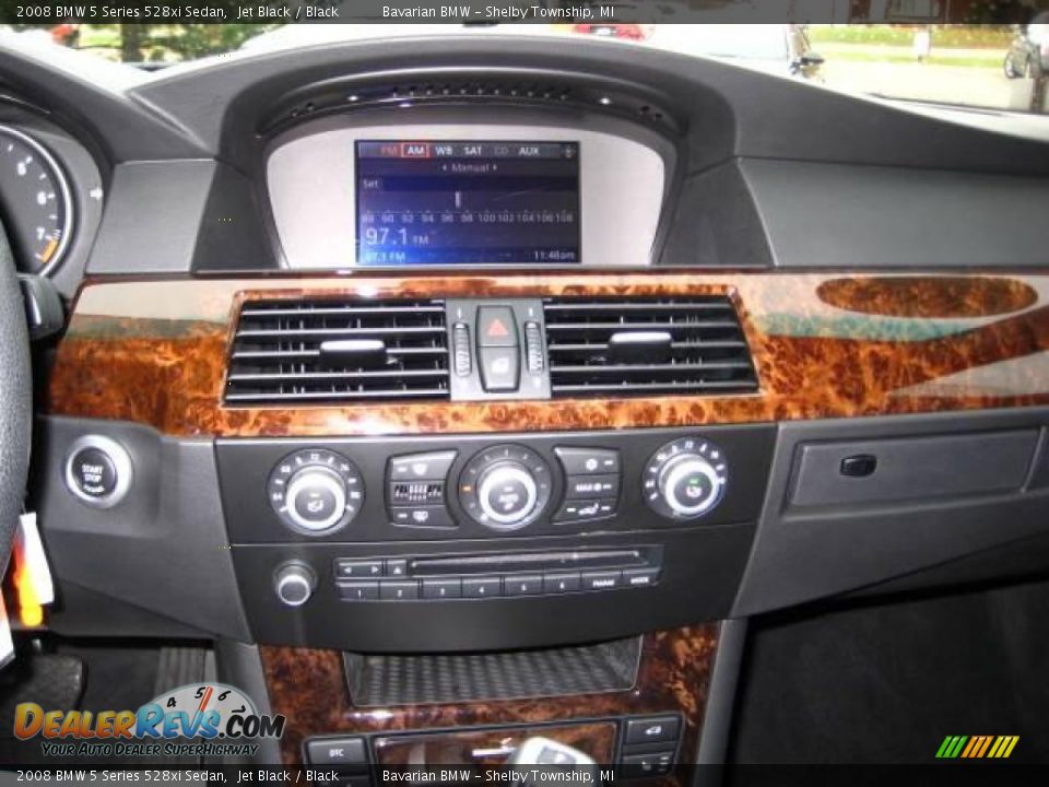 2008 BMW 5 Series 528xi Sedan Jet Black / Black Photo #22