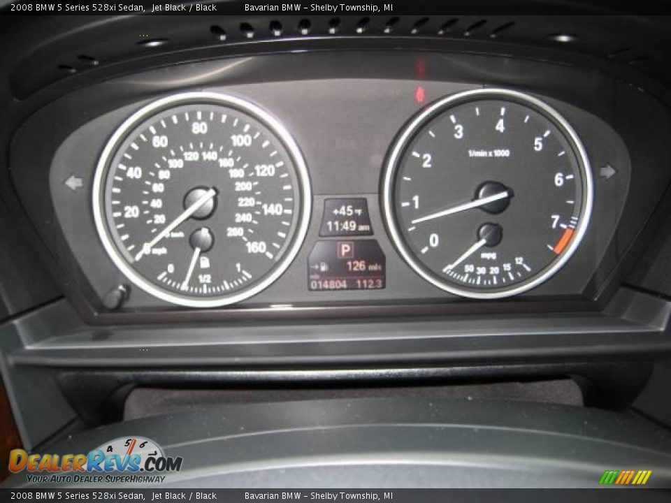 2008 BMW 5 Series 528xi Sedan Jet Black / Black Photo #24